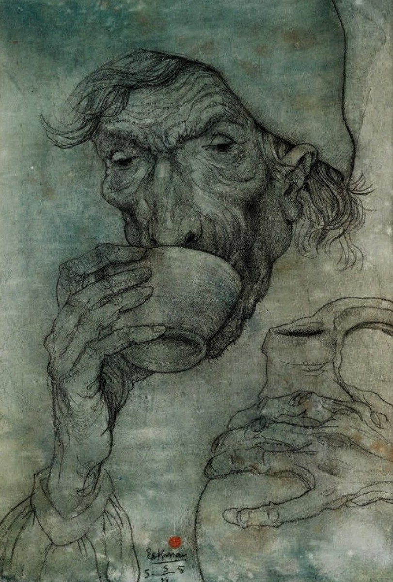 "Drawing. Gypsum, head, hands, feet" by Nicolas Mathieu Eekman