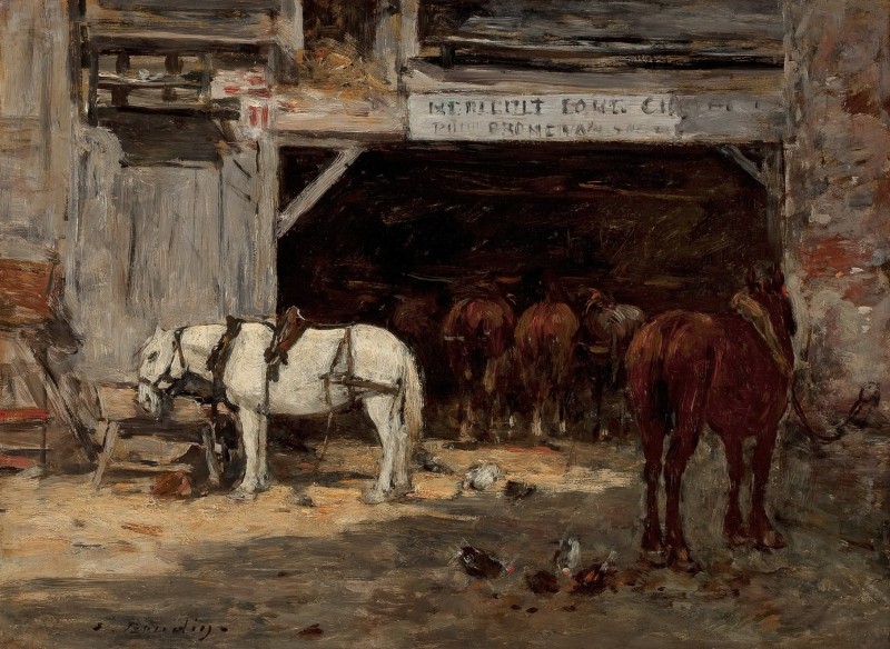 "Compoziție. Animale" by Eugène Boudin
