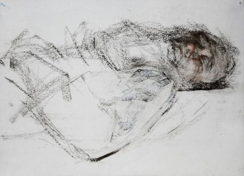 "Drawing. Portrait" by Mihai Onciu, 300x400mm, Russian sauce and sanguine on paper