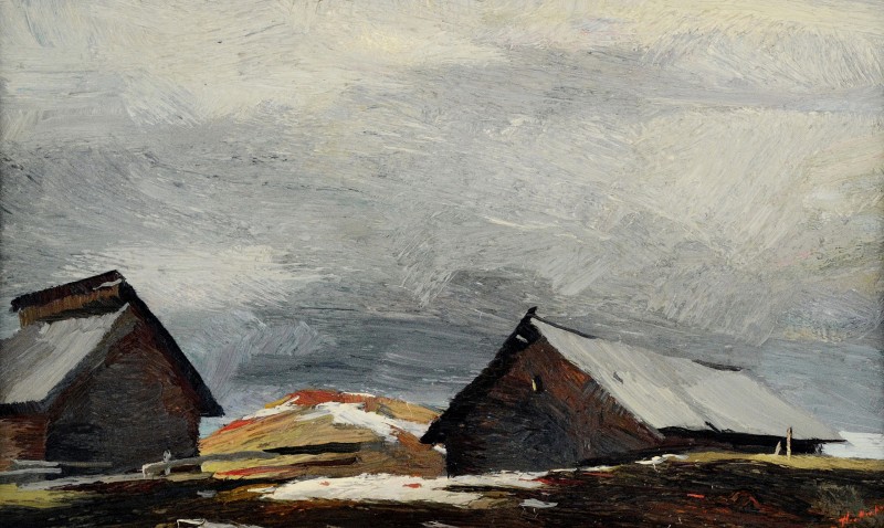 "Motiv. Moldovița" by Anatol Ghimpu, 2002, 420x680mm, ulei pe pânză