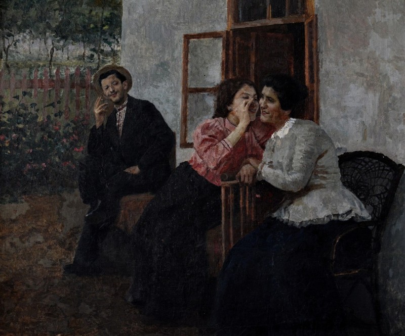 "Compoziție" by Iulii Berșadschii, ulei pe pânză