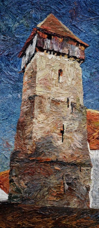 "Painting. Pleinair. Pleinair romania" by Oxana Țip, oil on canvas