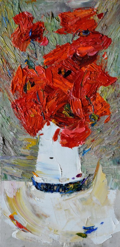 "Живопись. Этюд. Пленэр. Продолжительный" by Ниcолета Дериволcов, 400x200mm, масло / холст