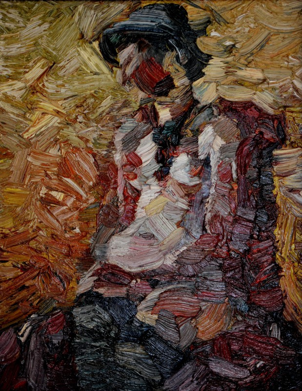 "Etude. Nude" by Oxana Țip, 1999, 395x295mm, oil on canvas