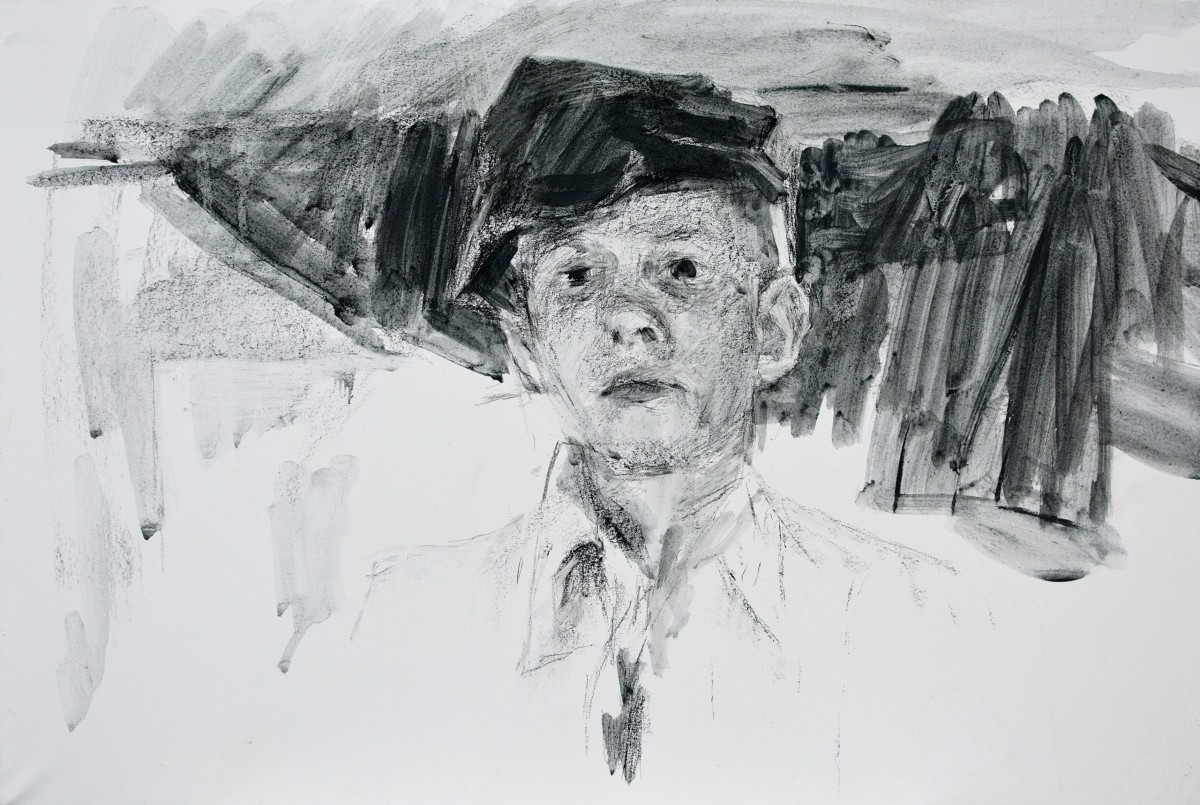 "Desen. Portret" by Eduard Leahu, 400x600mm, Russian sauce pe hârtie