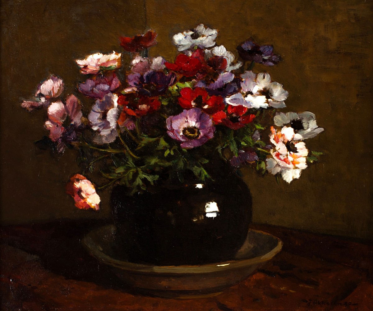 "Painting. Flowers" by Johannes Evert Hendrik Akkeringa