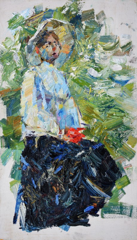 "Живопись. Пленэр. Фигура / полуфигура. Продолжительный" by Нина Апостол, 520x300mm, масло / холст