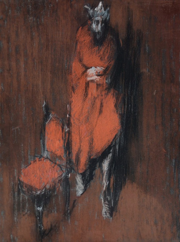 "Copie. Corneliu Baba" by Victor Teslaru, 2014, 400x300mm, pastel on paper