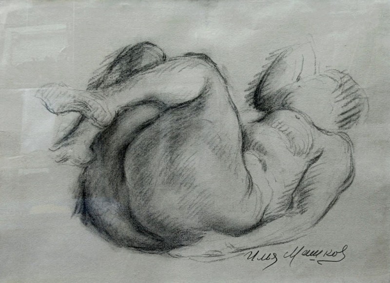 "Drawing. Nude" by Ilya Mashkov