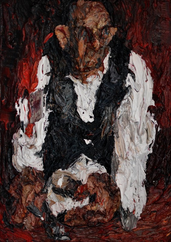 "Semifigură" by Ioan Postică, 2016, 600x420mm, oil on canvas