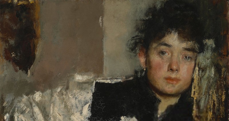 "Lost in Thought" by Antonio Mancini, 1895, 100 cm x 60 cm, oil on canvas