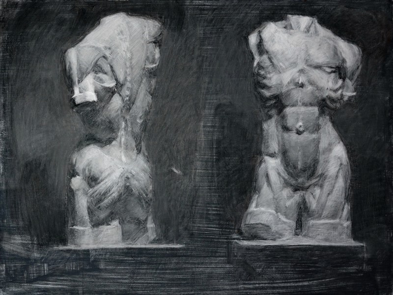 "Ecorşe" by Eduard Leahu, 2019, 700x1000mm, Russian sauce pe hârtie
