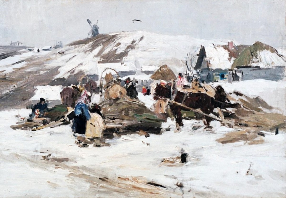 "Compoziție. Oameni" by Evsey Evseevich Moiseenko