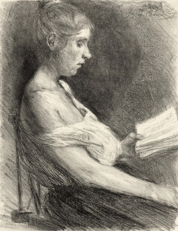 "Drawing. Figure" by Max Liebermann