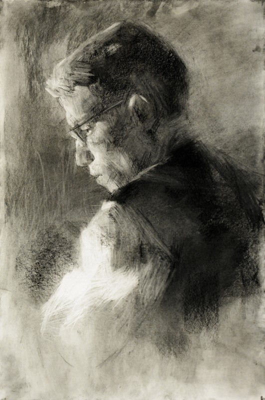 "Portret" by Ion Golubei, 2016, 600x400mm, Russian sauce pe hârtie