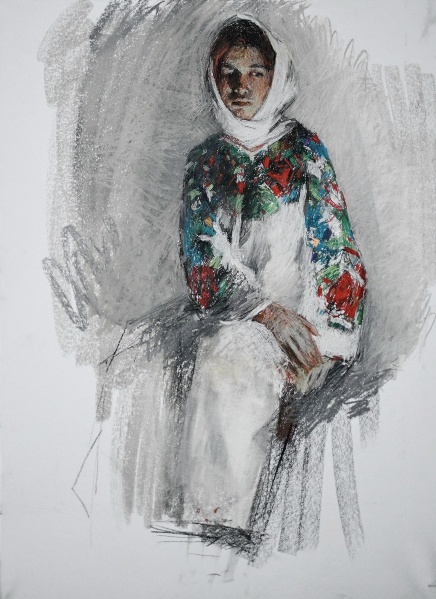 "Crochiu. Figură" by Cэтэлин Граур, 2016, 700x600mm, пастель / бумага