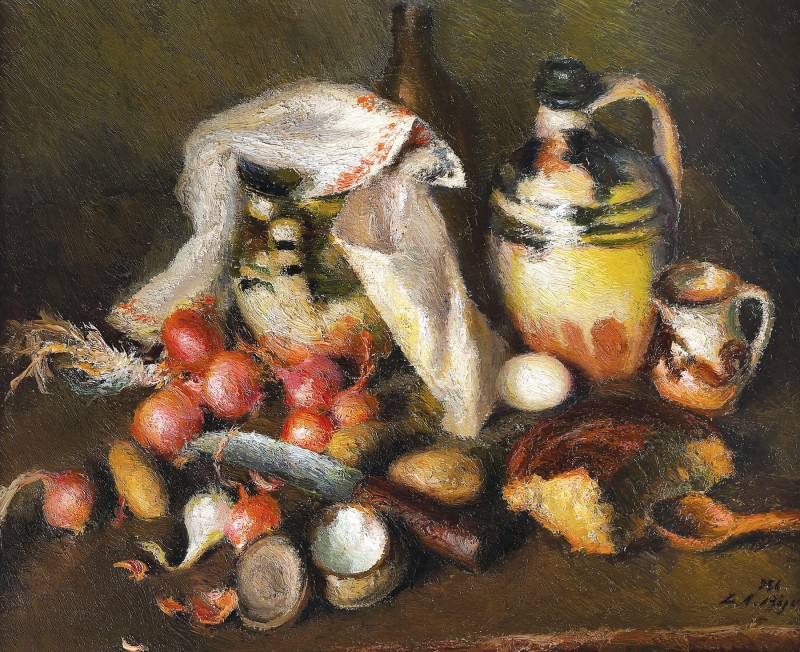 "Pictură. Natură statică" by Leon Biju