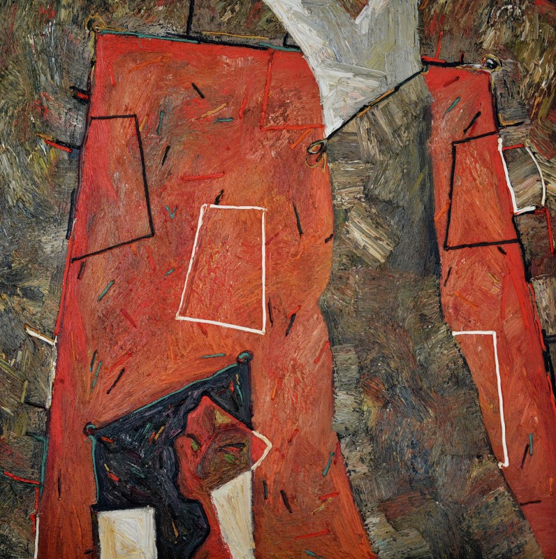 "April 94" by Anatol Ghimpu, 1994, 1200x1200mm, ulei pe pânză