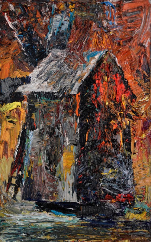 "Живопись. Пленэр. Продолжительный" by Штефан Моcану, 400x200mm, масло / холст