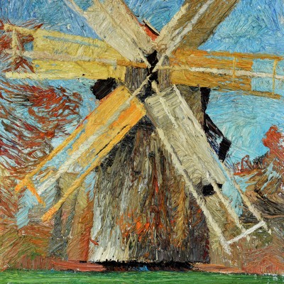 "Moară. Sibiu. Astra" by Alexandra Clapatiuc, 2012, 300x300mm, ulei pe pânză