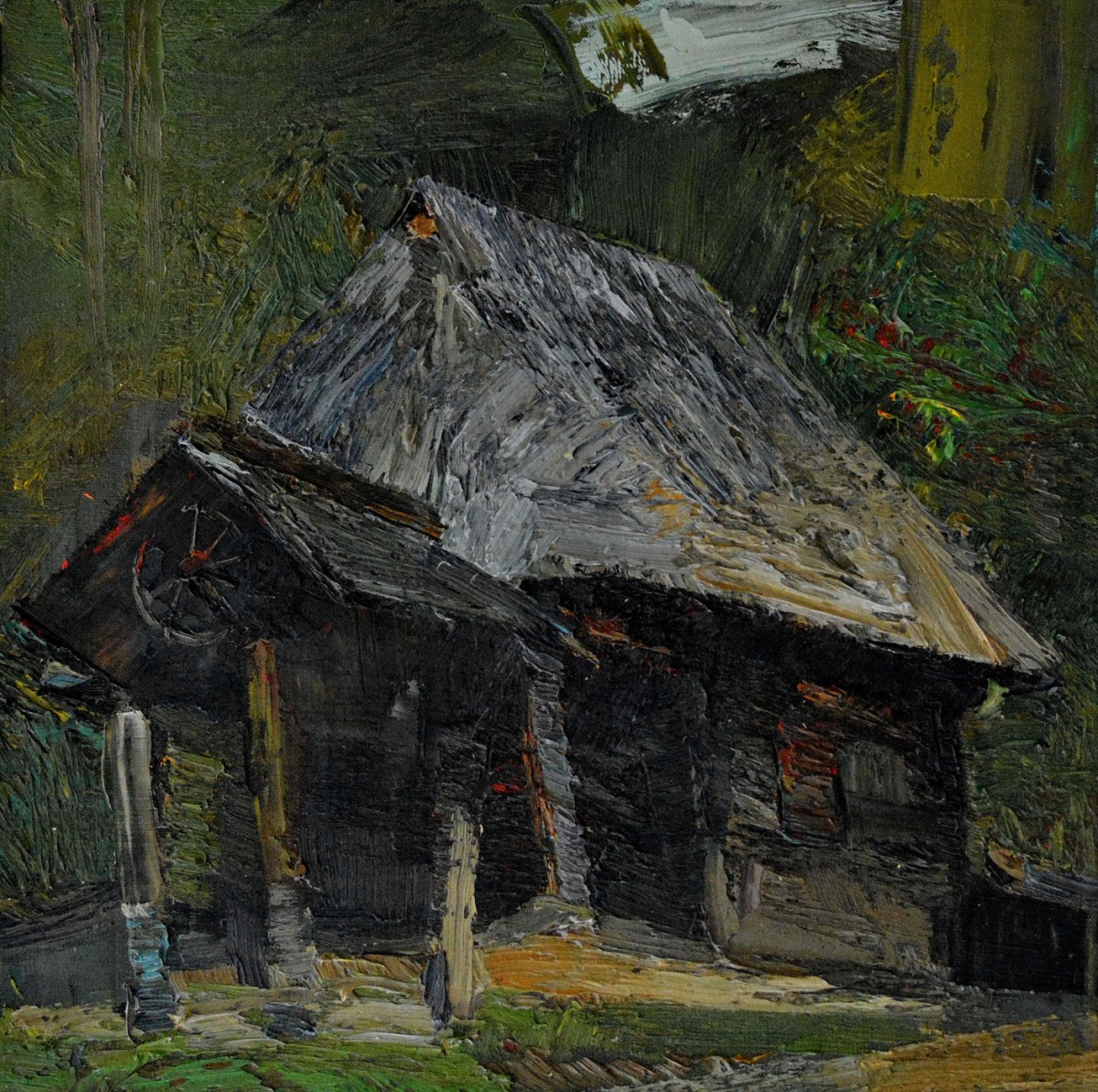 "Motiv. Sibiu ASTRA" by Александру Унтилов, 2015, 400x400mm, масло / холст