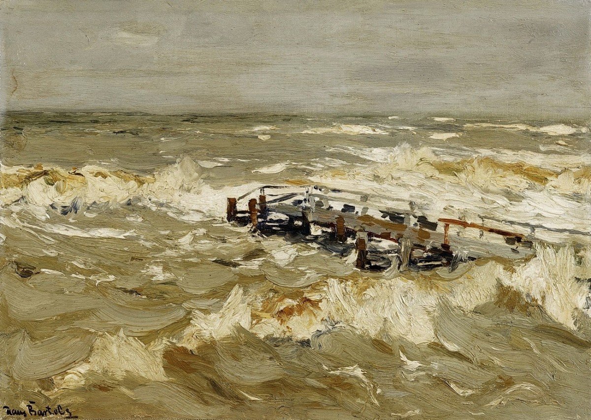 "Pictură. Peisaj maritim" by Hans von Bartels