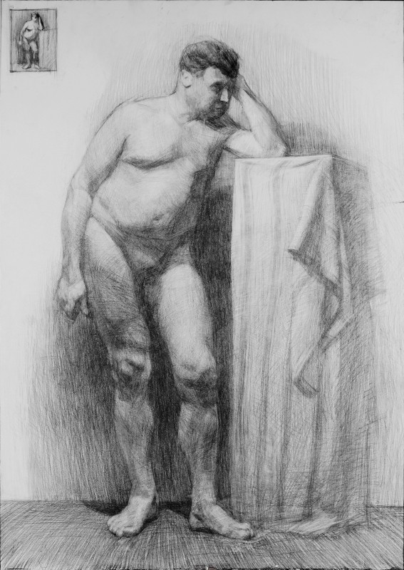 "Nud" by Nicolae Luca, 2009, 600x500mm, pencil on paper