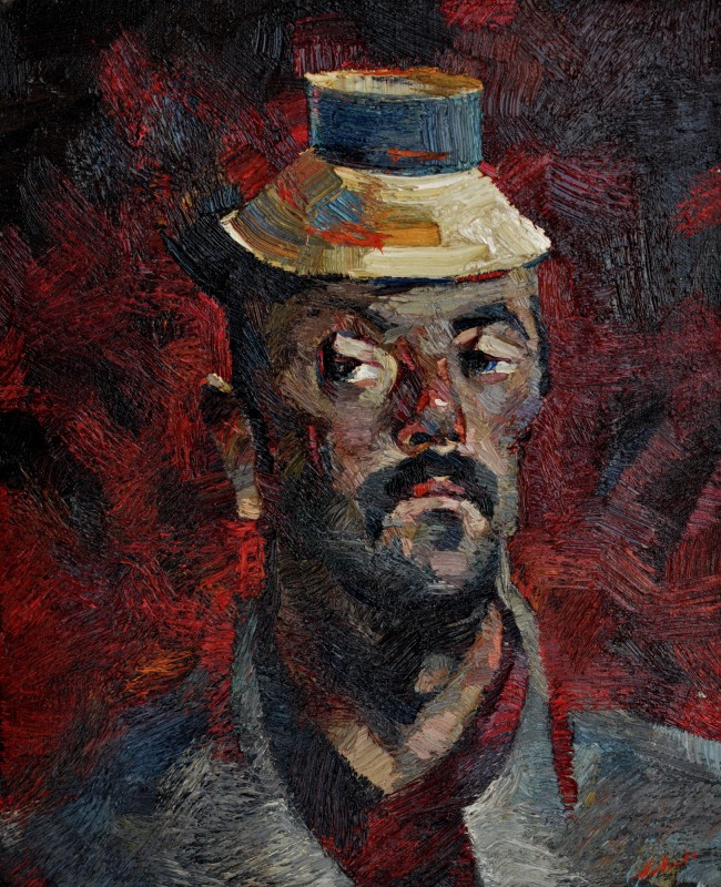"Portrait" by Anatol Ghimpu, 2000, 520x420mm, oil on canvas