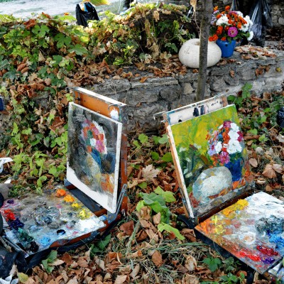 Studenții la pleinair de toamnă. Septembrie 2016