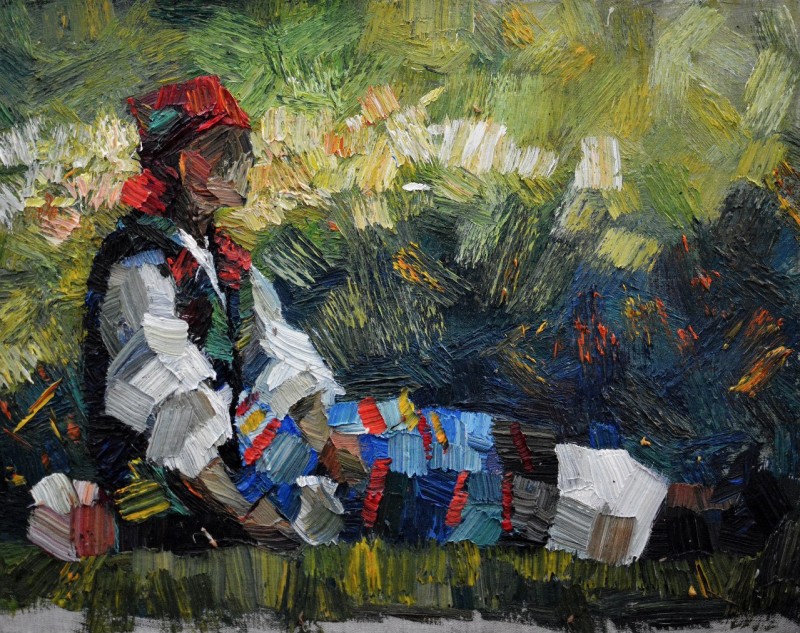 "Painting. Pleinair. Figure. Pleinair moldova" by Cristina Demian, oil on canvas