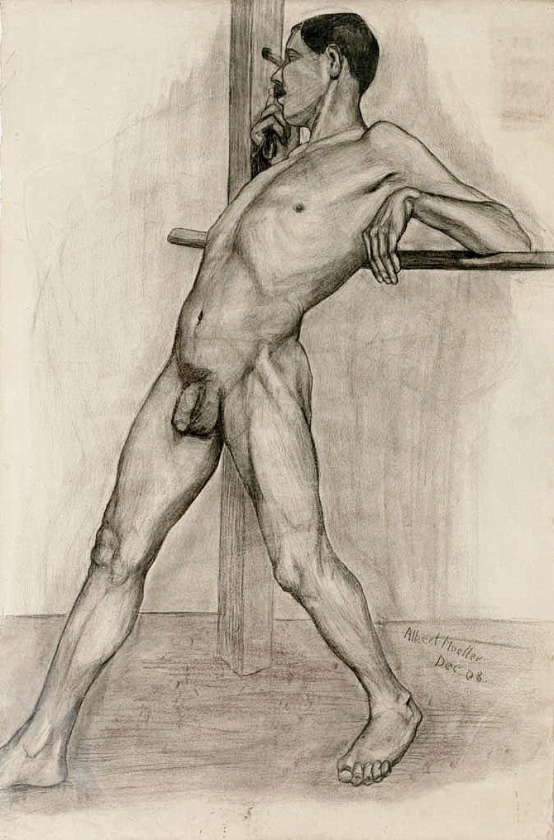 "Drawing. Nude" by Albert Mueller