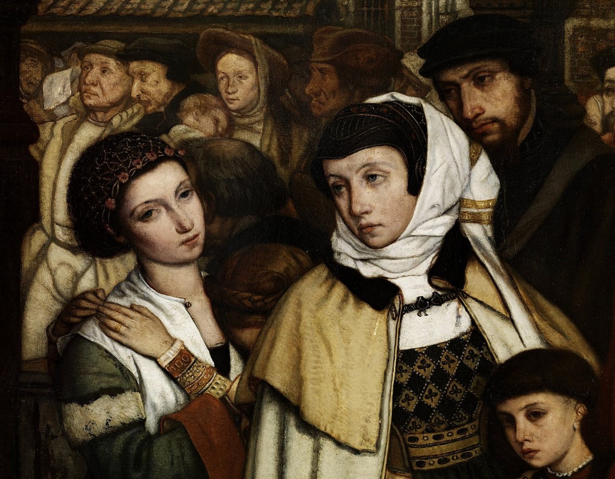 "Pictură. Oameni" by Jan August Hendrik Leys