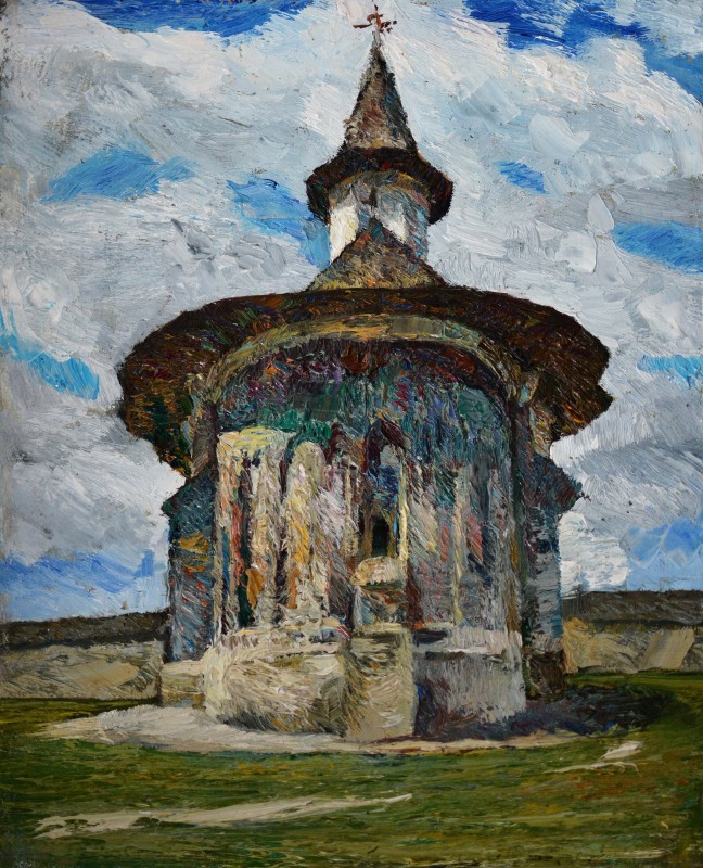 "Motiv. Sucevița" by Ioan Postică, 2017, 520x420mm, oil on canvas