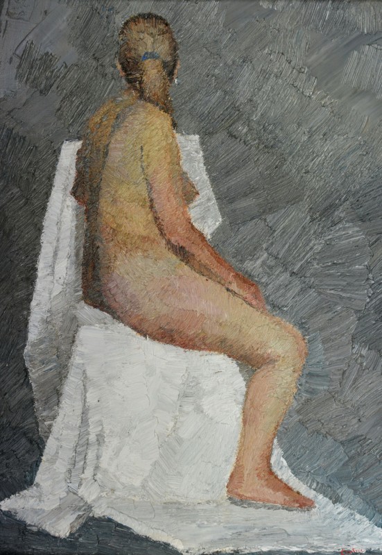 "Nud" by Alexandra Clapatiuc, 2009, 600x420mm, oil on canvas