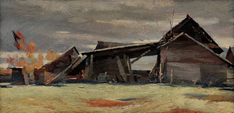 "Этюд. Марамуреш" by Анатол Гимпу, 2000, 420x840mm, масло / холст