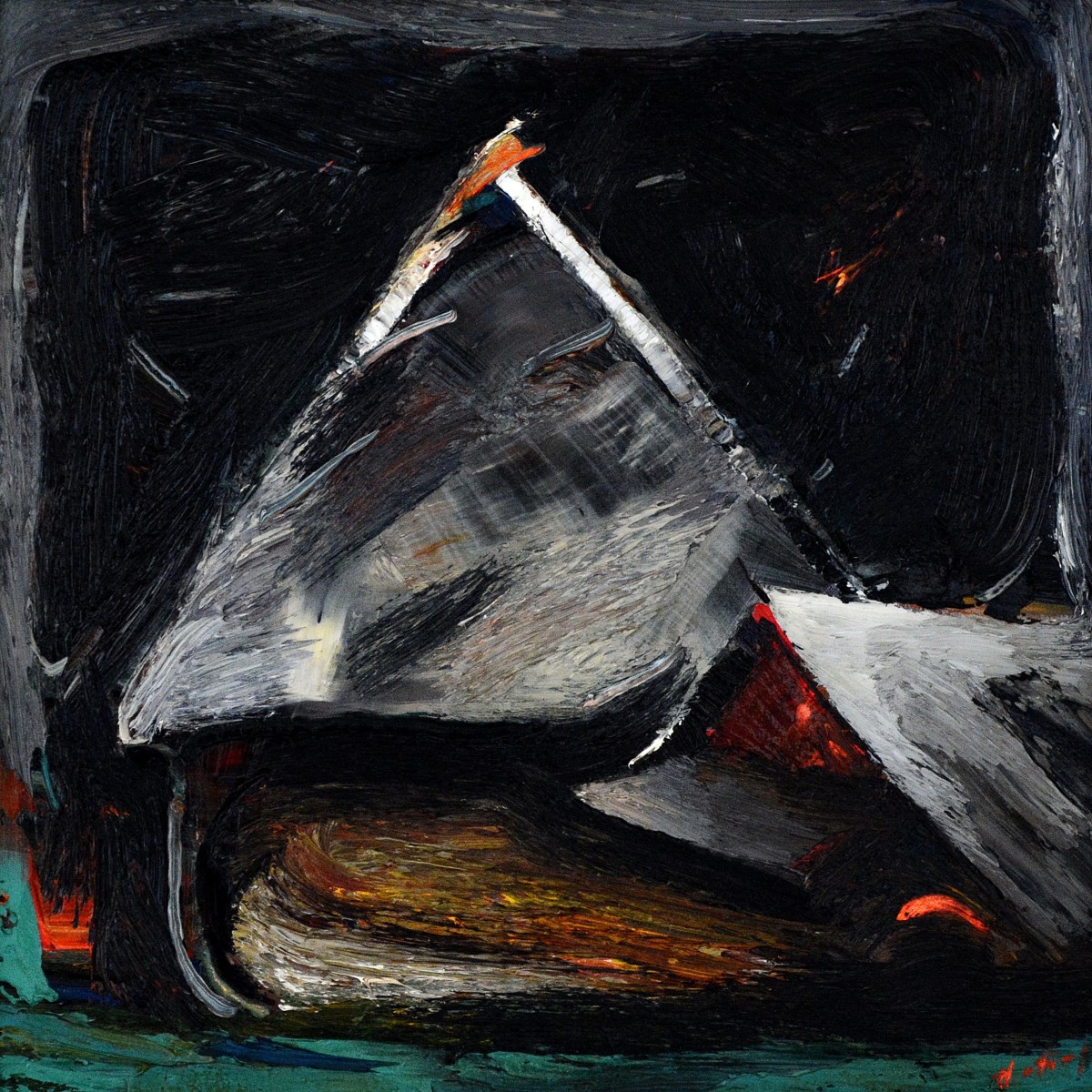 "Etude. Maramureș" by Anatol Ghimpu, 2000, 420x420mm, oil on canvas