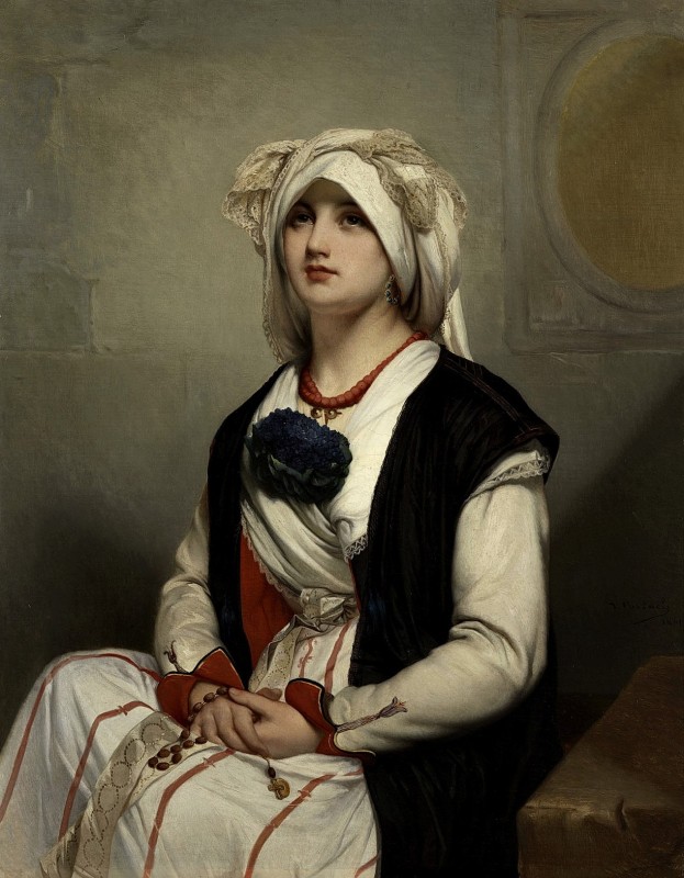 "Pictură. Figură / semifigură" by Jan Frans Portaels