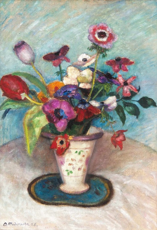 "Painting. Flowers" by Otto Modersohn