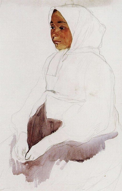 "Drawing. Figure" by Zinaida Serebriakova