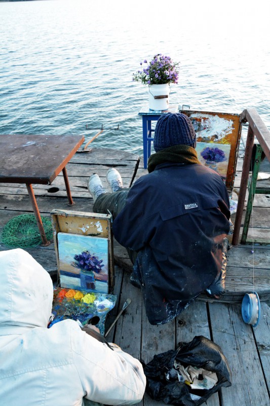 Studenții la pleinair de toamnă. Septembrie 2016