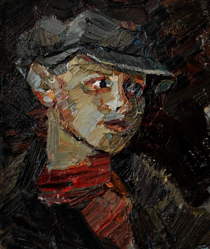 "Studiu. Portret" by Влада Cибуc, 2016, 300x250mm, масло / холст