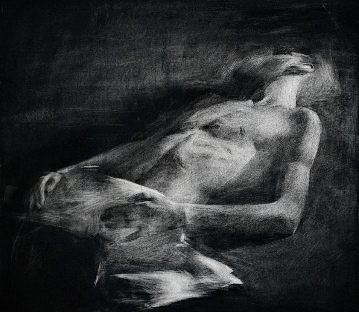 "Seminud" by Vlada Cibuc, 2016, 700x800mm, Russian sauce on paper