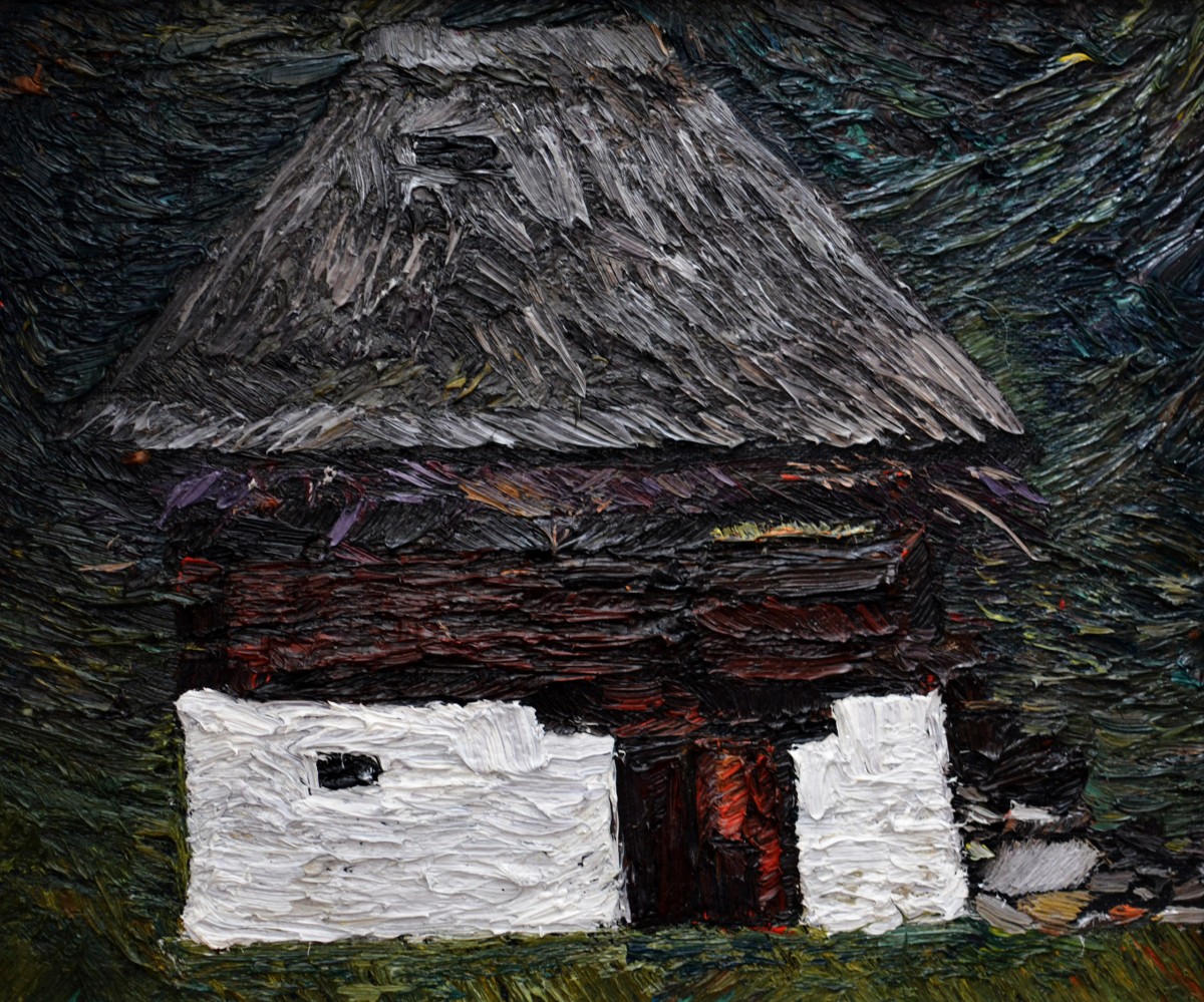 "Căsuță. Sibiu ASTRA" by Vlada Cibuc, 2015, 250x300mm, oil on canvas
