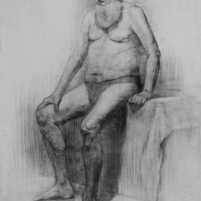 "Nud" by Александра Cлапатиуc, 2009, 700x500, карандаш / бумага