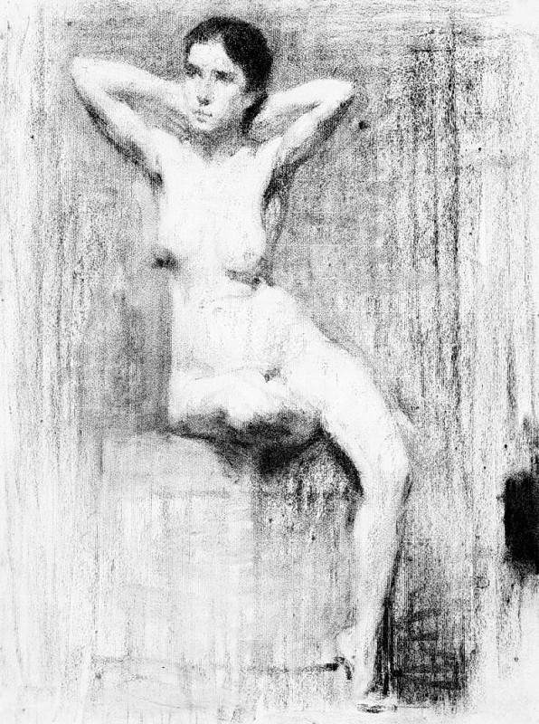 "Drawing. Nude" by Thomas Pollock Anshutz