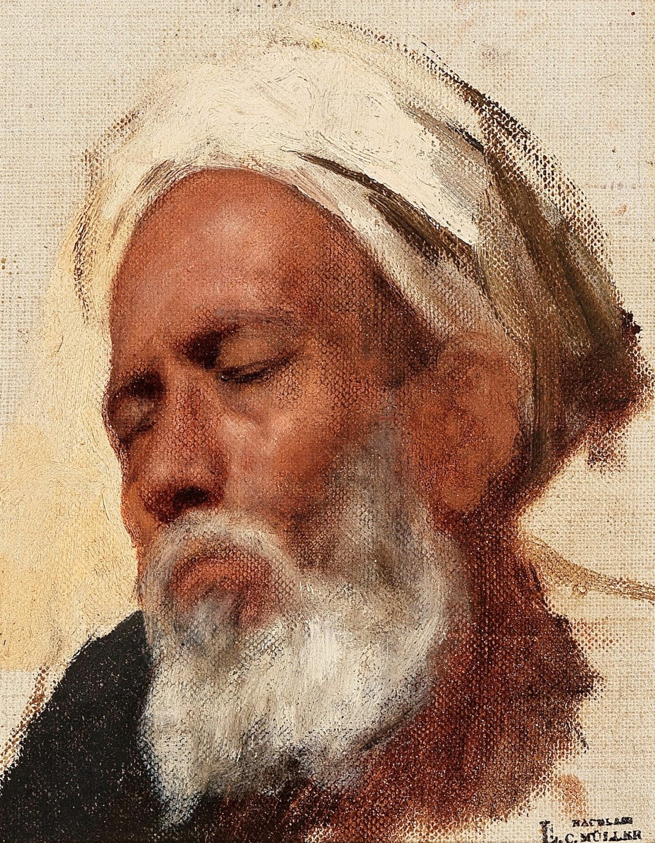 "Painting. Portrait" by Leopold Carl Müller