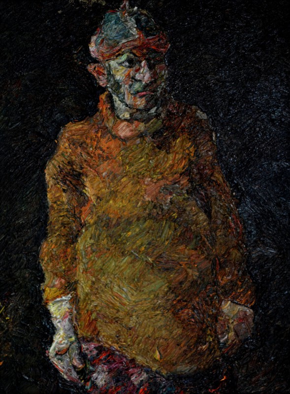 "Semifigură" by Olga Ilieș, 1992, 600x450mm, oil on canvas