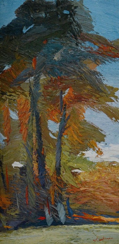 "Etude. Sibiu" by Anatol Ghimpu, 2012, 400x200mm, oil on canvas