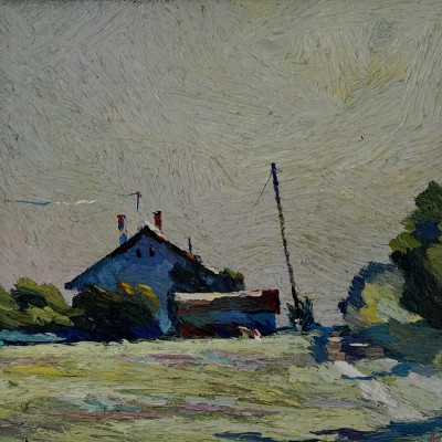 "Vaja" by Anatol Ghimpu, 1999, 300x380mm, ulei pe pânză