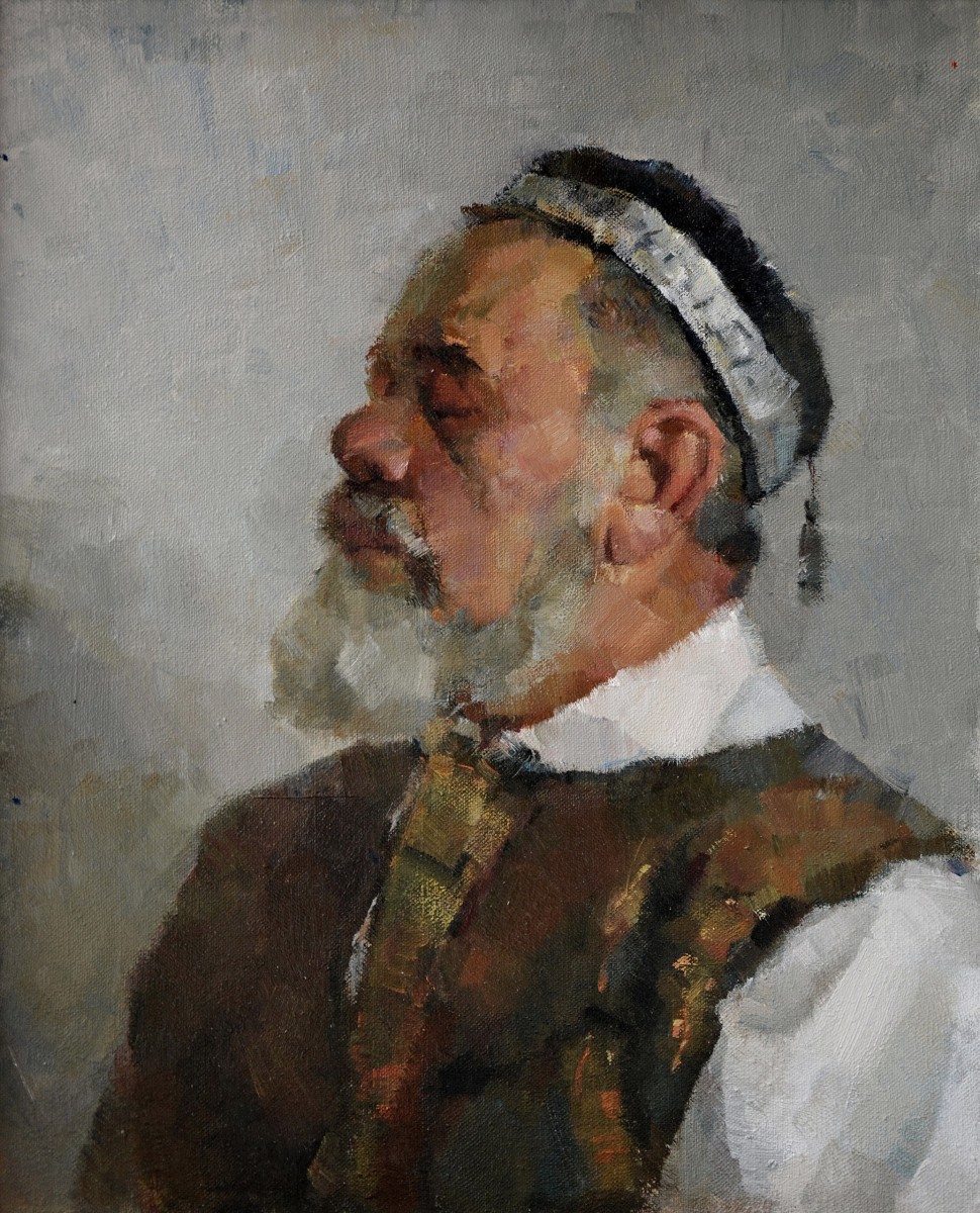 "Painting. Portrait. Long term" by Ilie Maxemciuc, 520x420mm, oil on canvas
